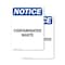 Signmission Contaminated Waste, 10 in W x Rectangle, Vinyl Decal OS-2PACK-NS-D-1014-V-10811 - alternate 1